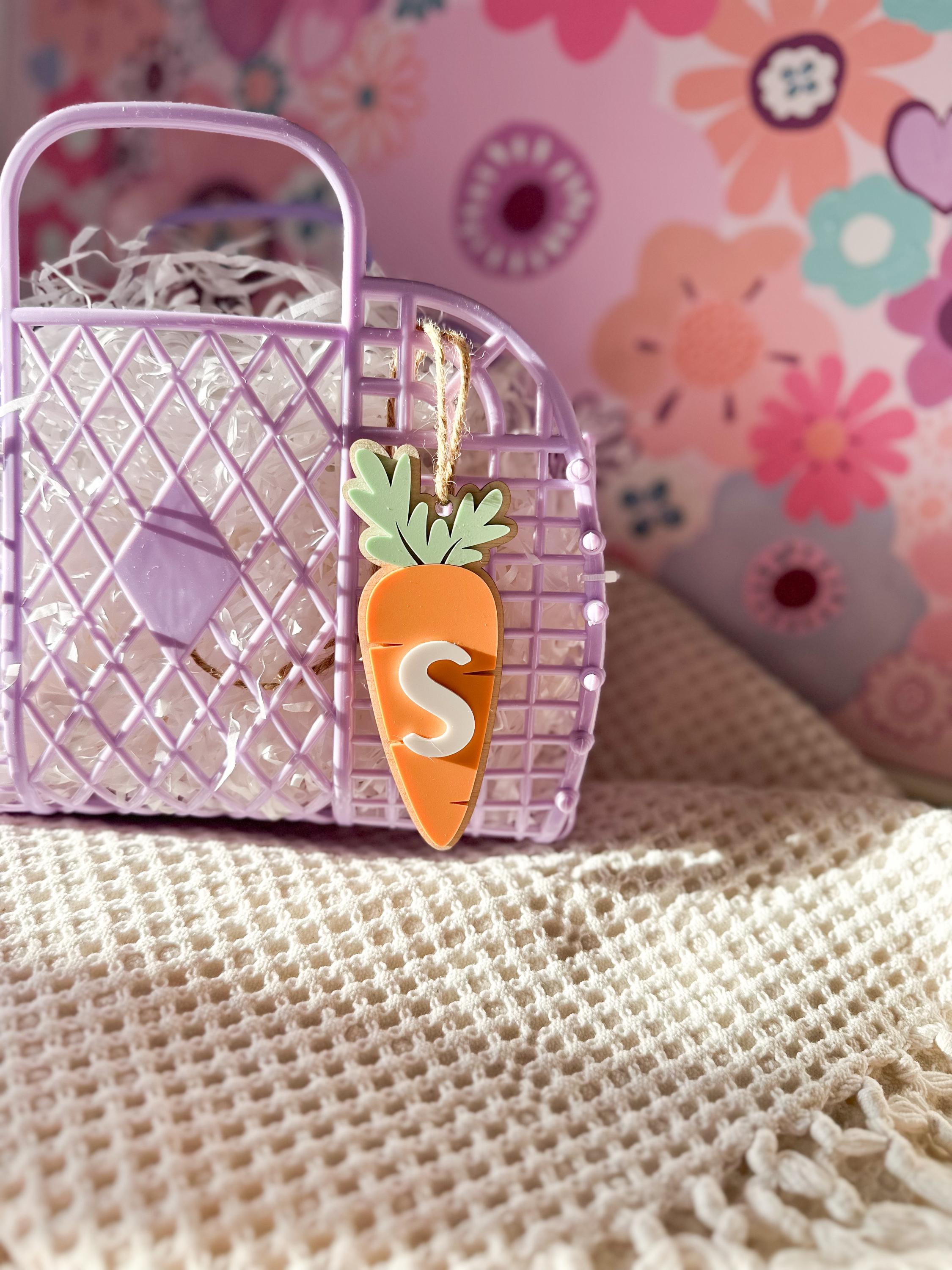 Personalised Easter Basket Carrot Tag