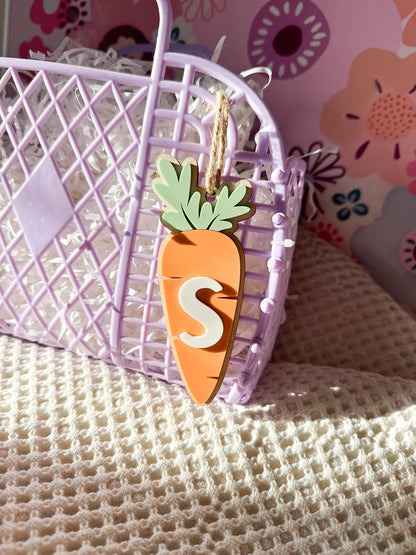 Personalised Easter Basket Carrot Tag