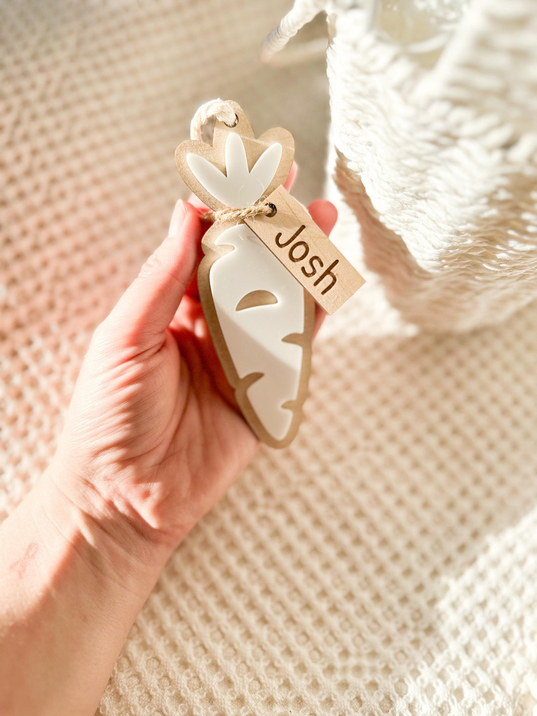 Personalised Easter Basket Carrot Tag