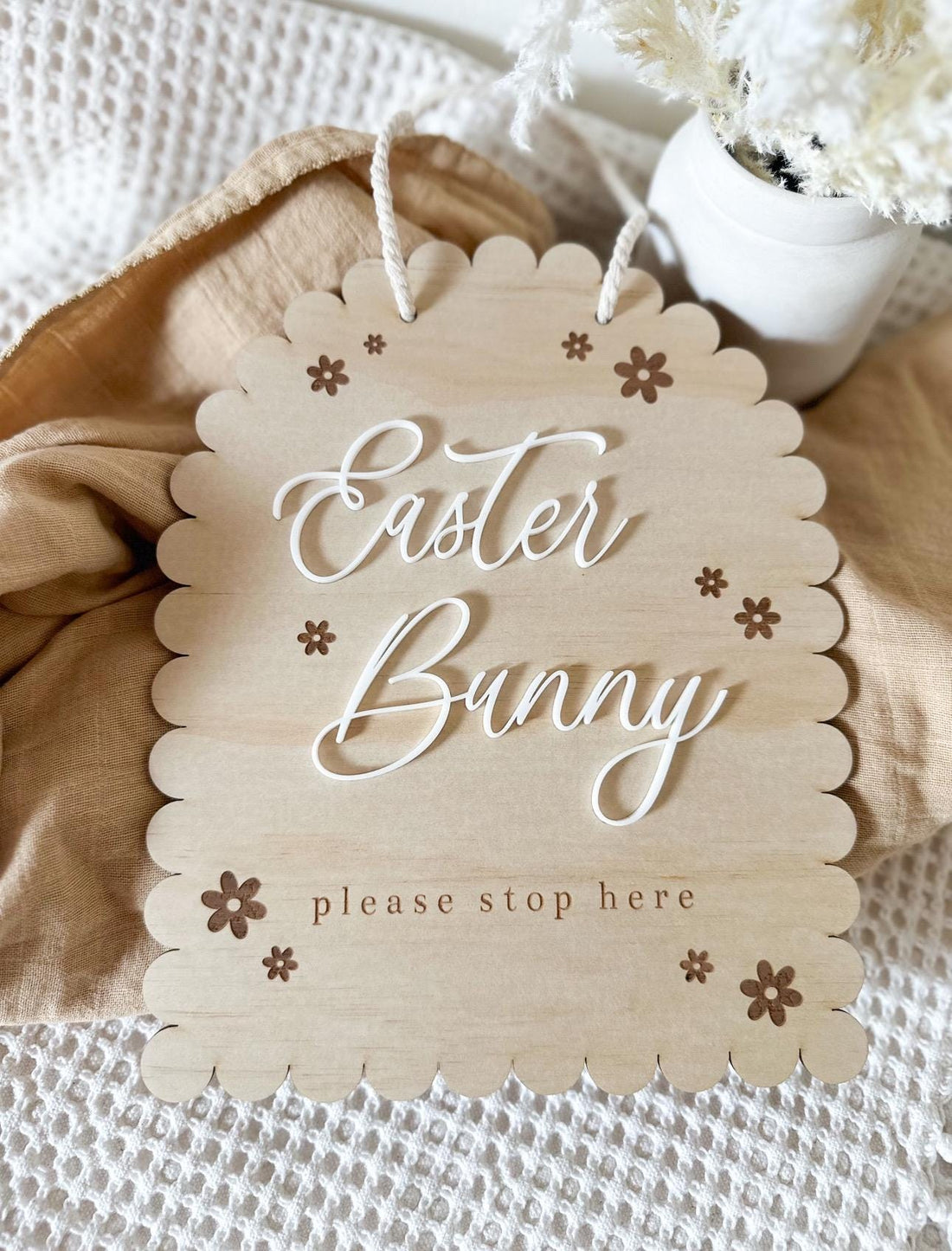 Easter Bunny “Please Stop Here” Sign