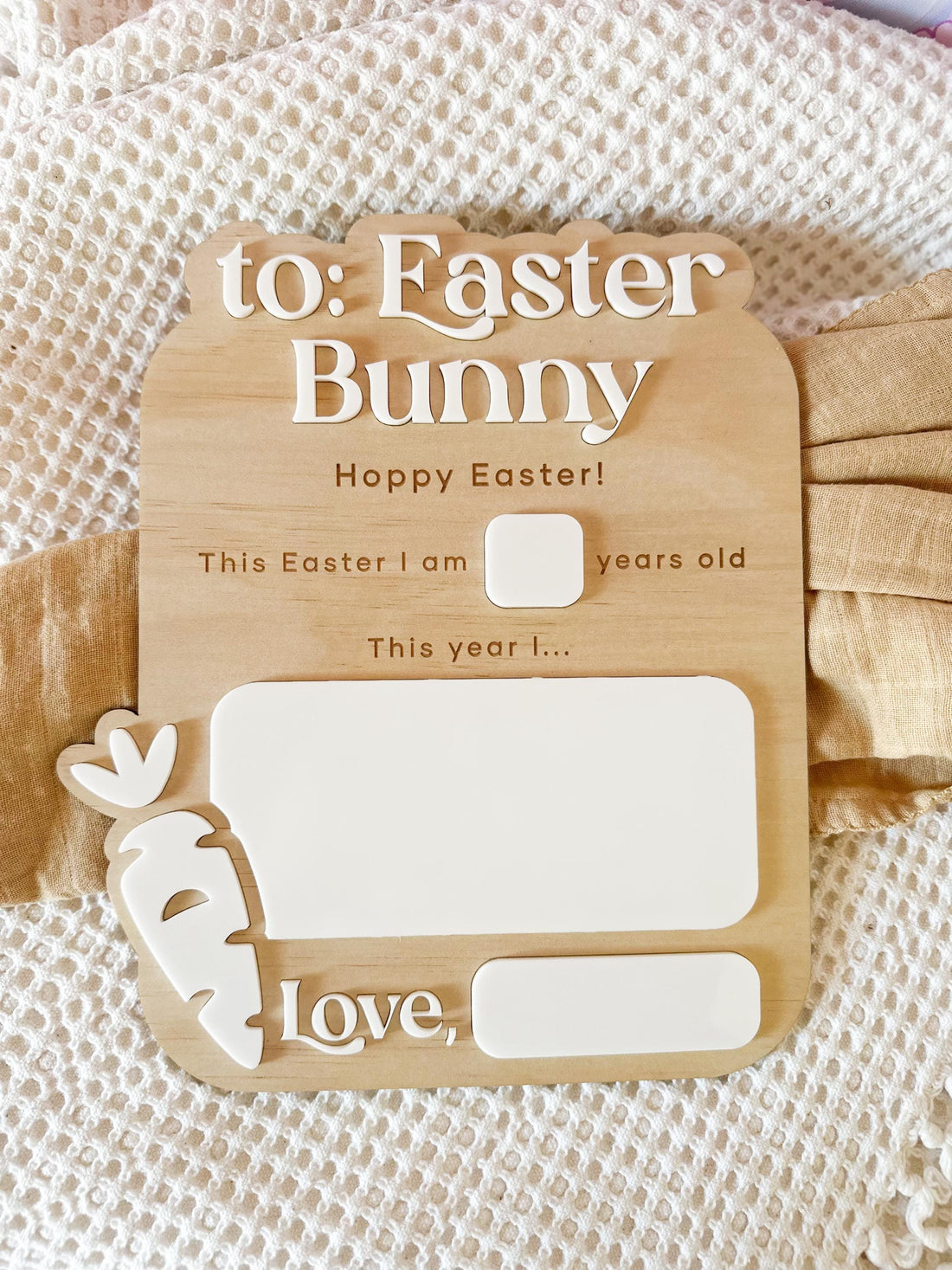 Letter to the Easter Bunny Board