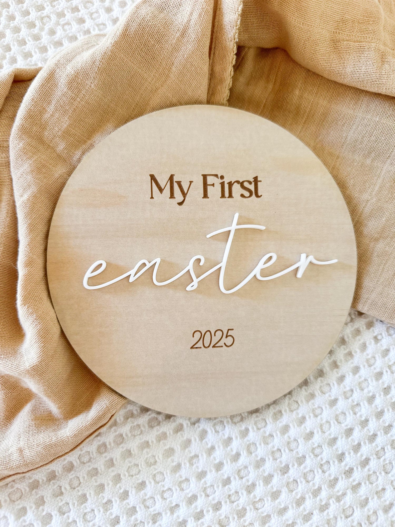My First Easter Wooden Plaque