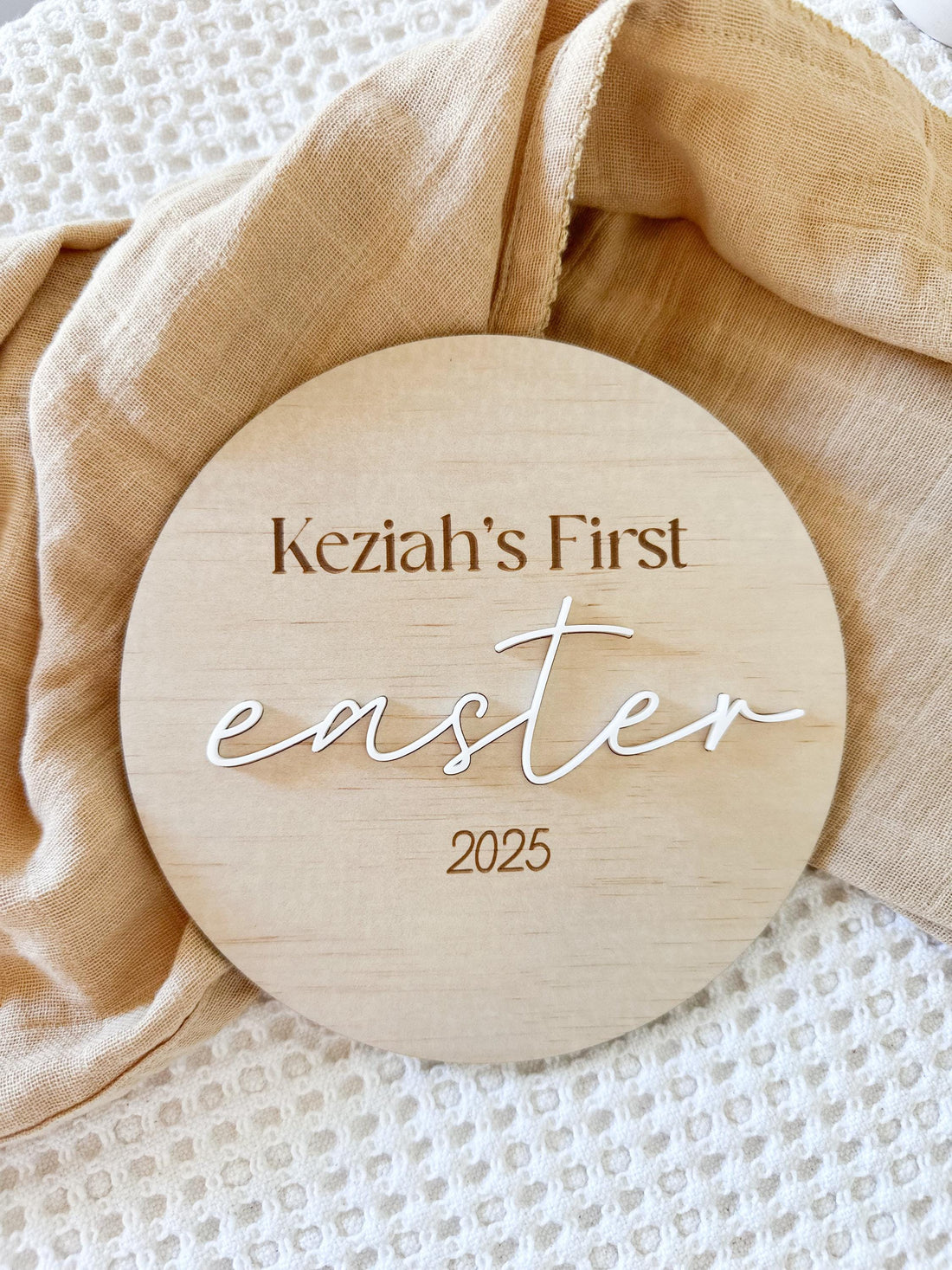 Personalised “My First Easter” Wooden Plaque