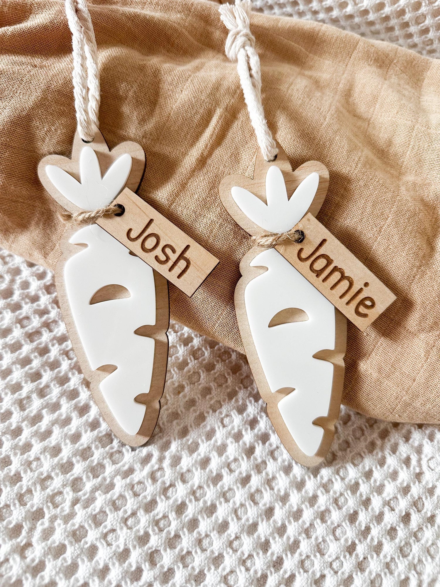 Personalised Easter Basket Carrot Tag