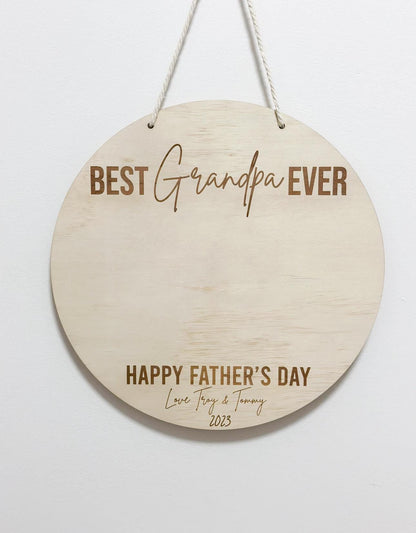 Best Dad Ever Hands Down Handprint Plaque