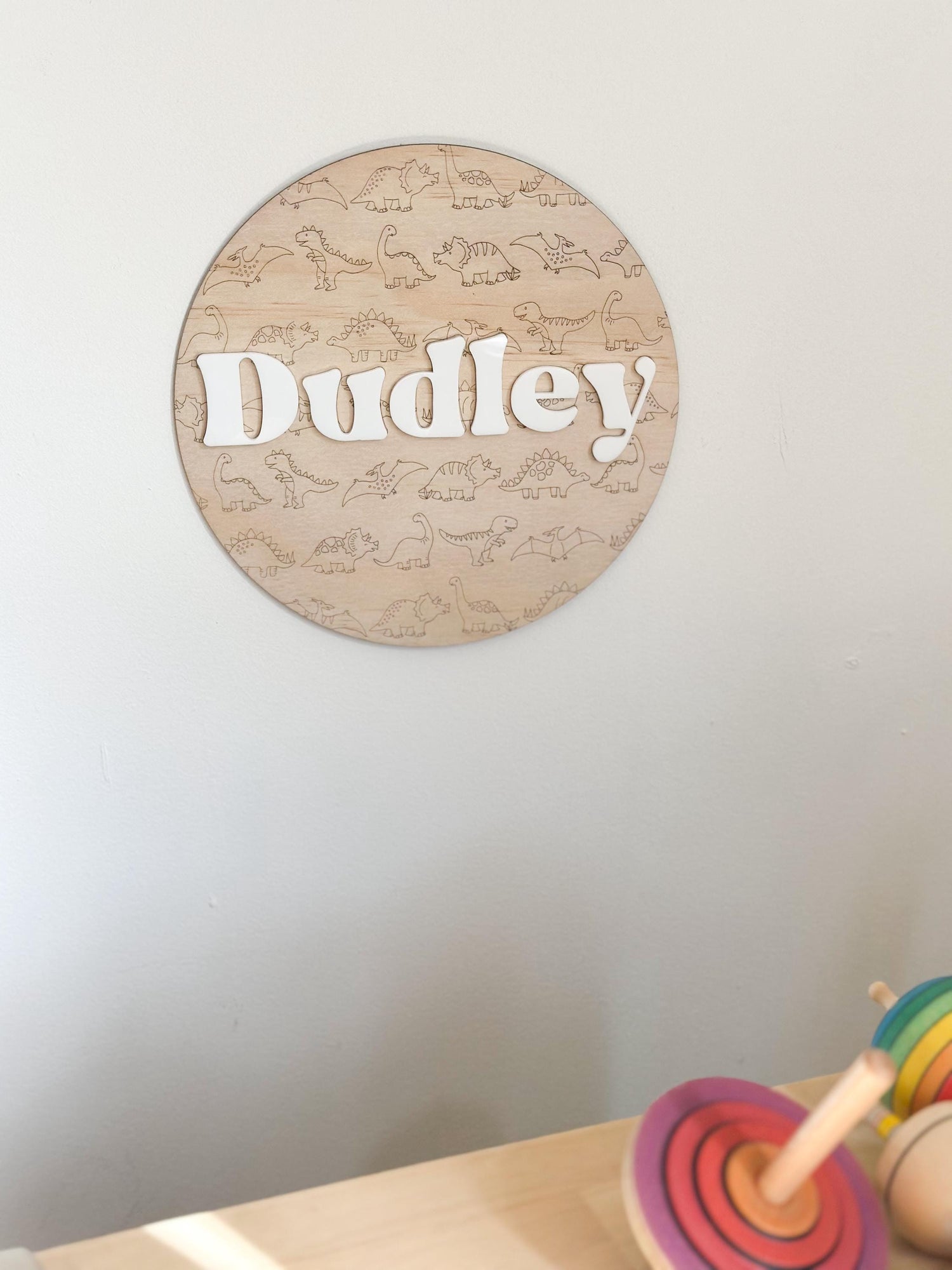 Personalised Dino Name Plaque