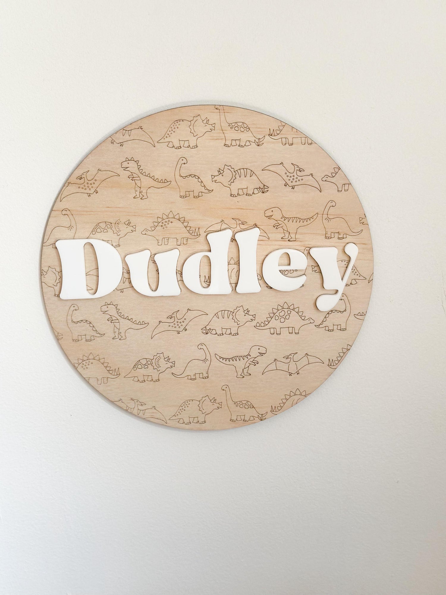 Personalised Dino Name Plaque