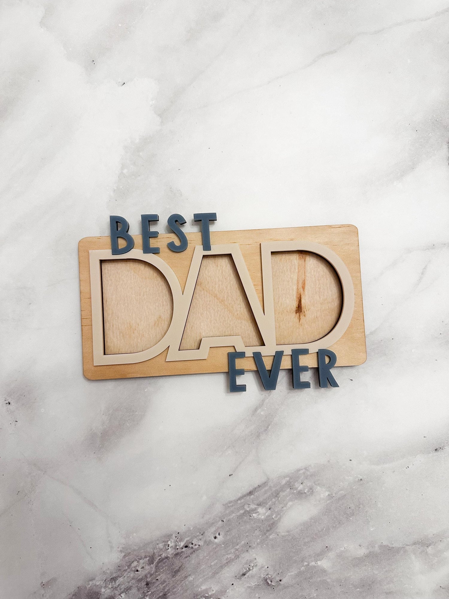 “Best Dad Ever” Magnetic Photo Frame