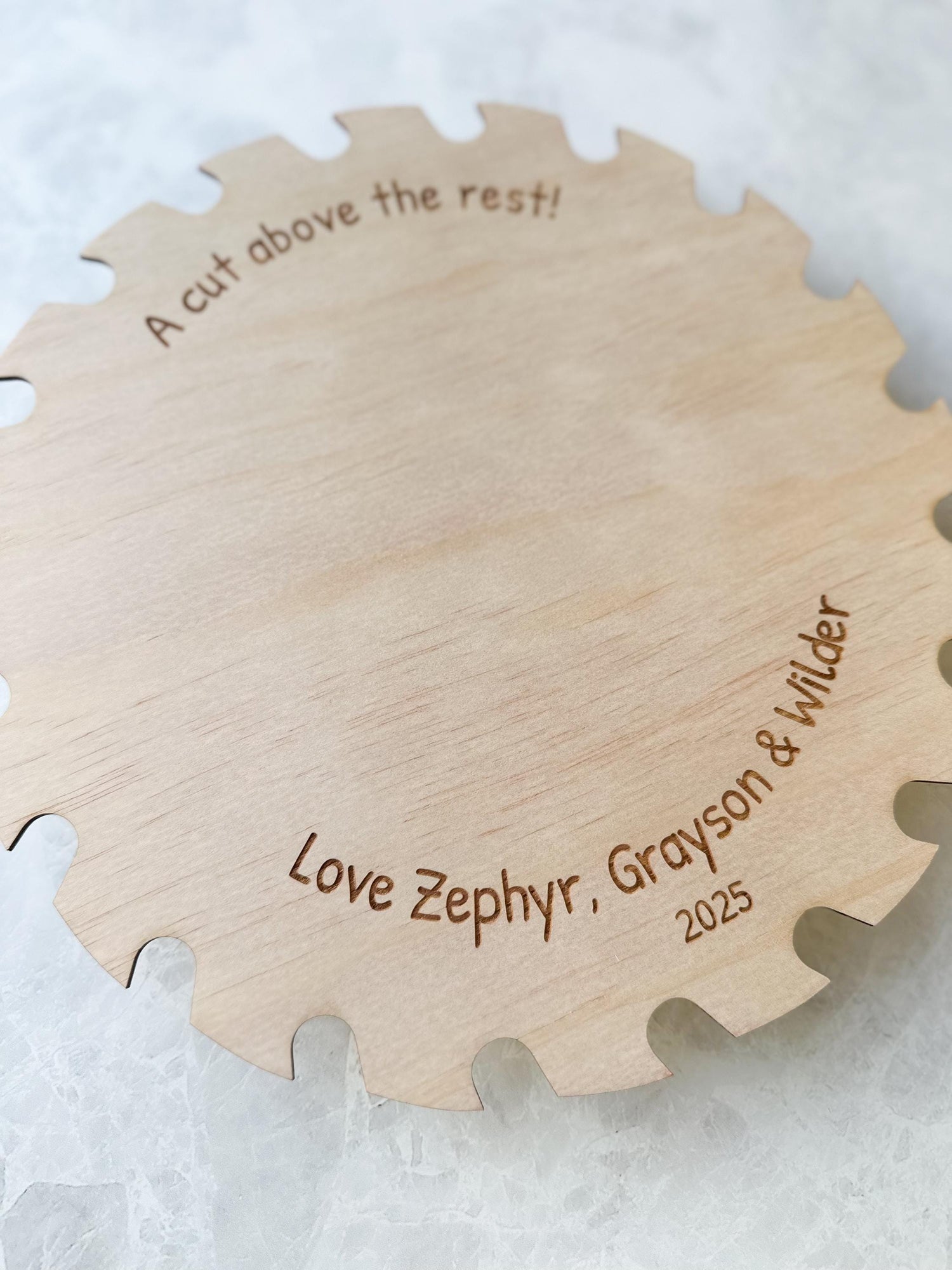 “A Cut Above the Rest” Saw Plaque