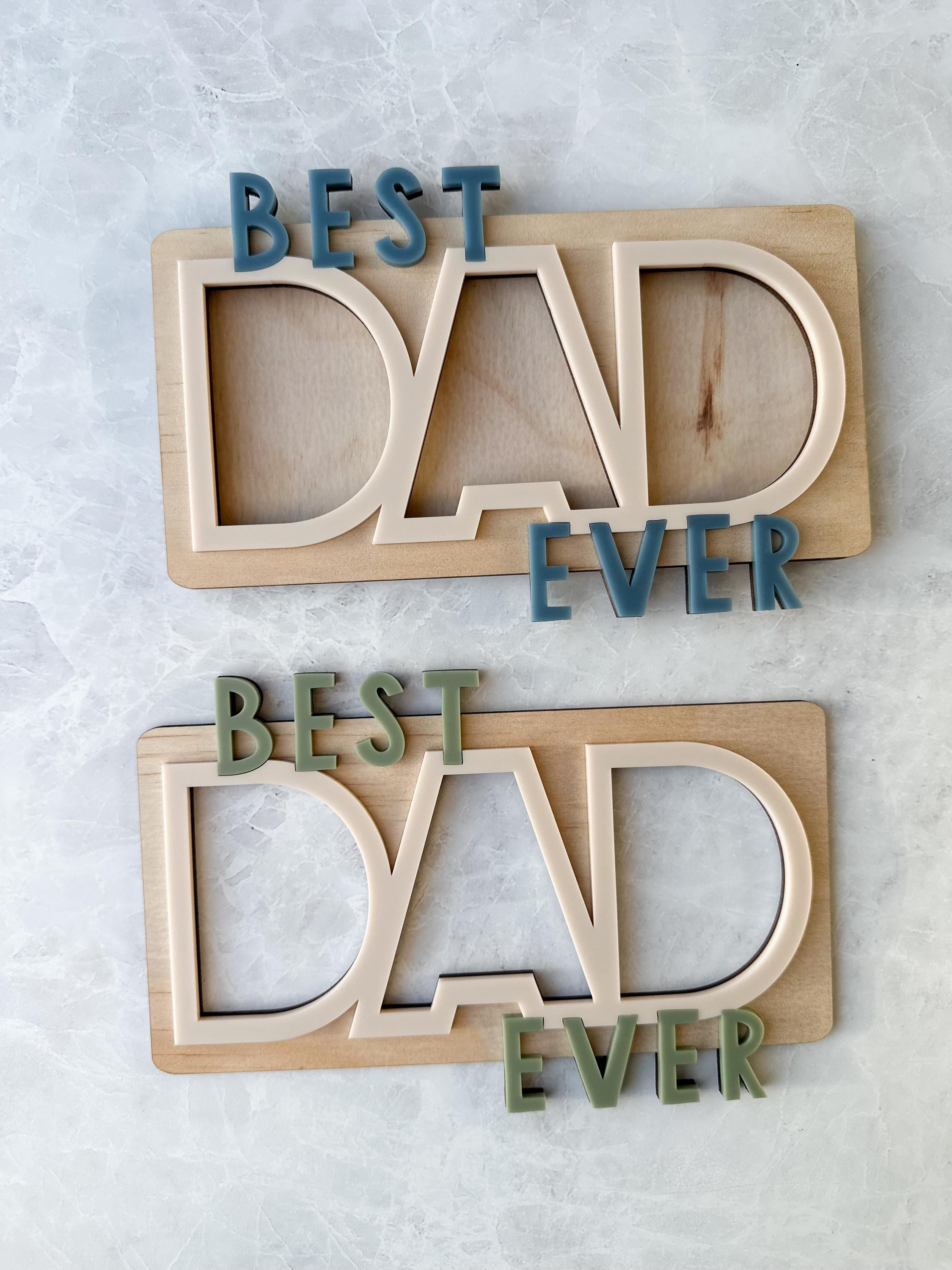 “Best Dad Ever” Magnetic Photo Frame