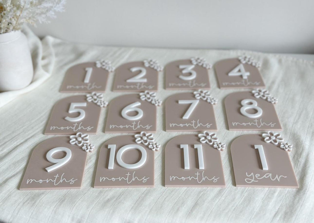 Floral Acrylic Milestone Arches