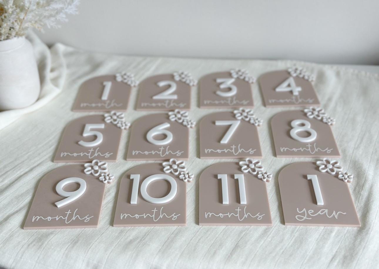 Floral Acrylic Milestone Arches