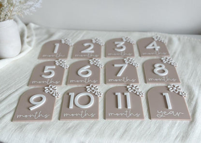 Floral Acrylic Milestone Arches