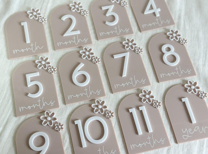 Floral Acrylic Milestone Arches