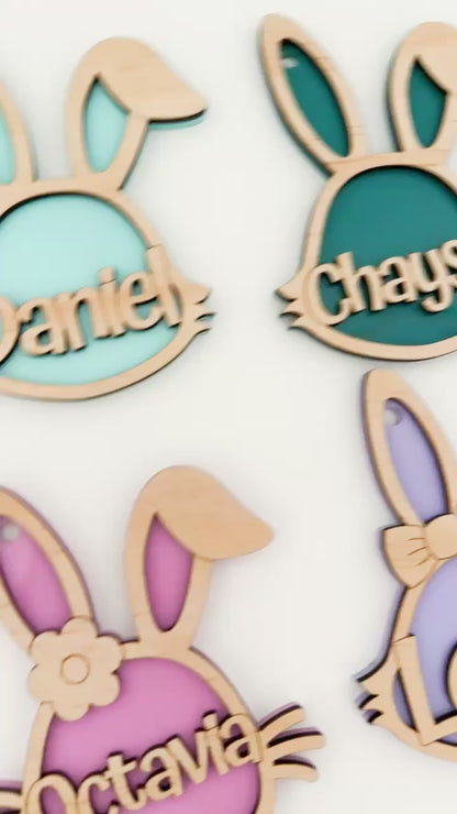 Personalised Easter Bunny Basket Tag
