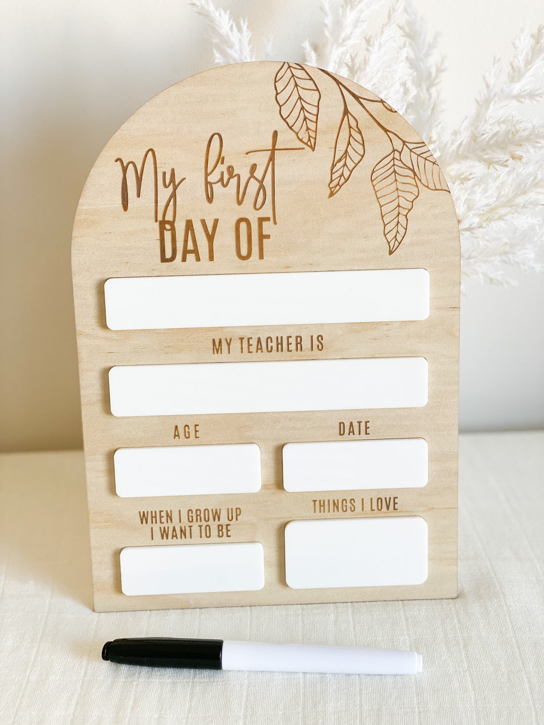 My First Day of School Board – Floral Leaf